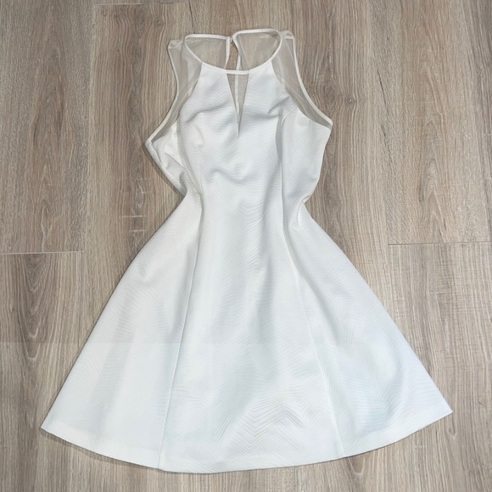 Guess white A line mesh dress brand new‎ worn once